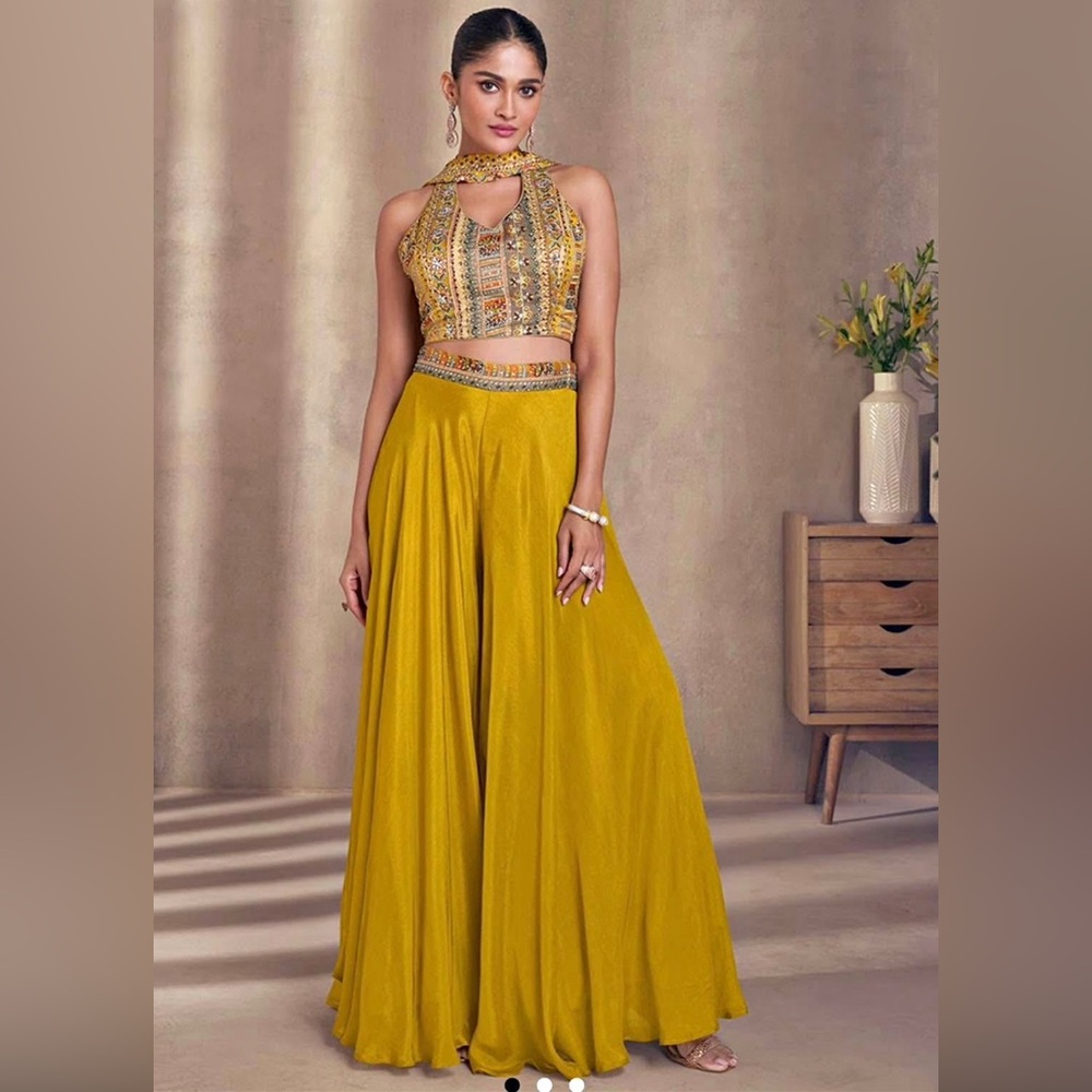 Elegant Mustard Lehenga Set